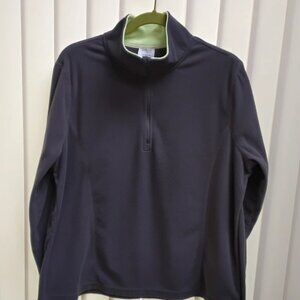 Danskin Now ladies XXL (20) Gray zip up front Fleece long sleeve pullover